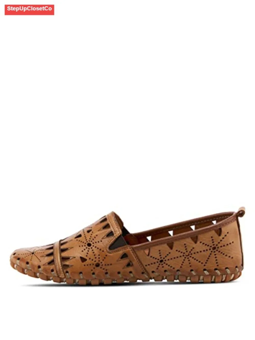 Women's Premium Leather Slip-On Loafers with Rubber Outsole, Comfort Walking